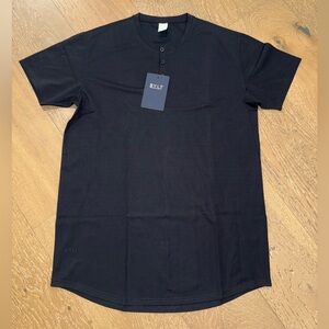 BYLT Basics Black Short-Sleeve Henley Tee